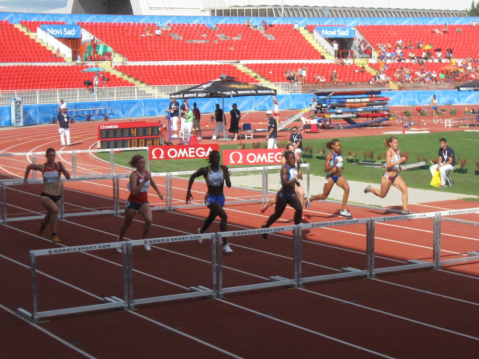 Alison dos Santos and Masai Russell break hurdles world records in Zurich